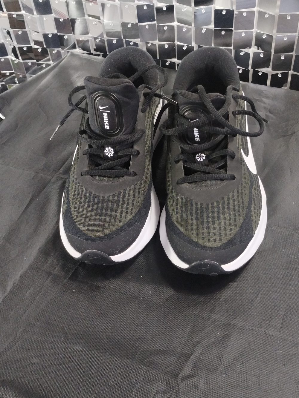 Nike Men’s Black and Olive Running Shoes